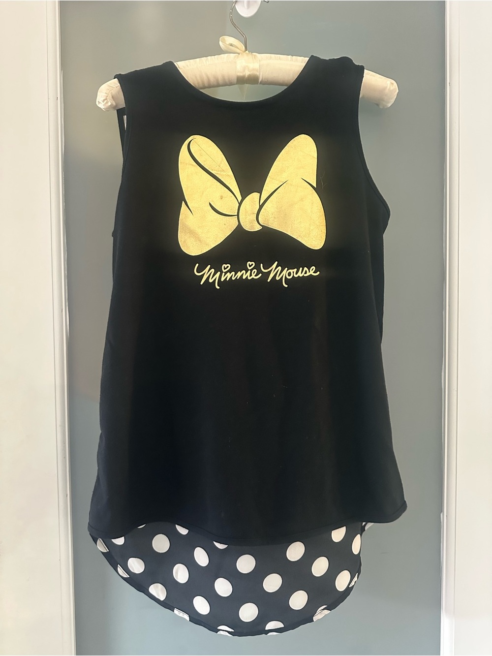 Disney tank Black & Gold w Minnie Bow